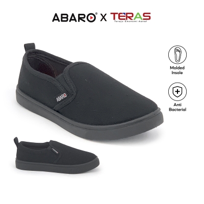 ABARO x TERAS 2182A Black School Shoes Canvas Pre-School | Primary Unisex ABARO x TERAS 2182A Black School Shoes Canvas Pre-School | Primary Unisex